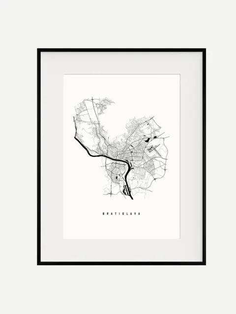 Map of Bratislava / Bratislava / Slovakia