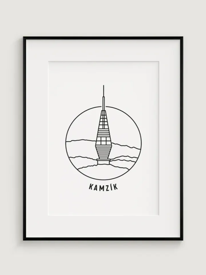 Kamzík - minimalistic illustration / Bratislava / Slovakia