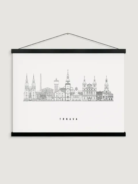Poster Panorama of Trnava A2 / Slovakia
