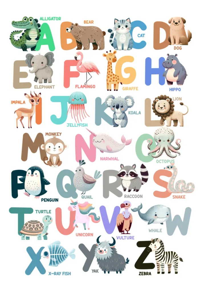 Cute Animal Alphabet