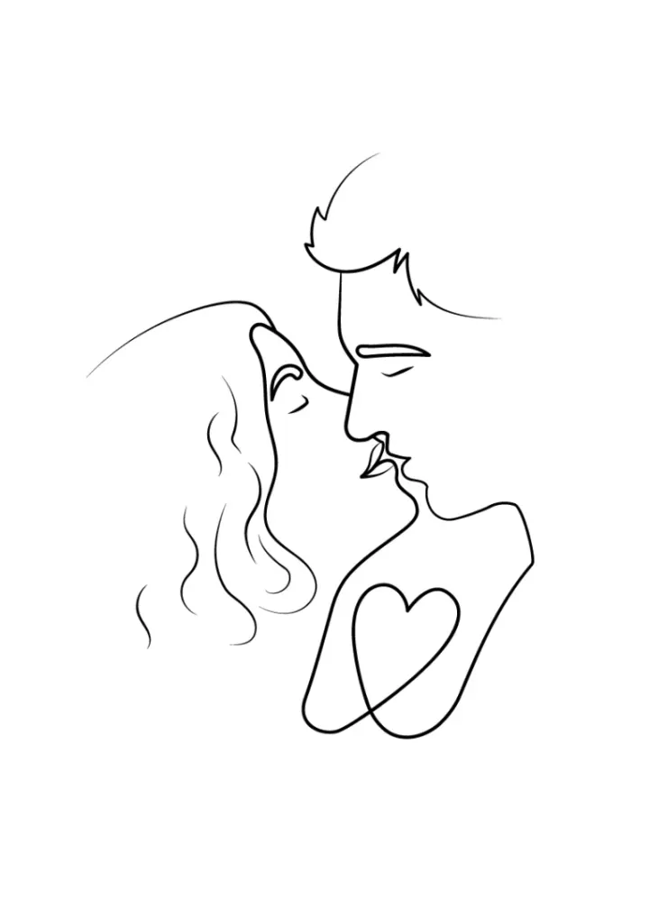 Simple Illustration: Romantic Couple