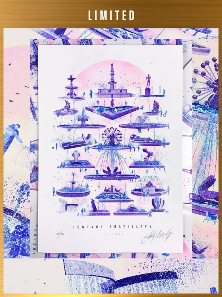 Limited Print Fountains of Bratislava / Slovakia