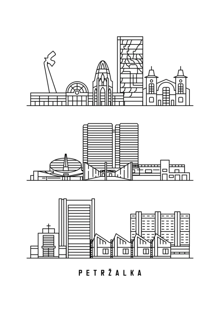 Petržalka - minimalistic illustration / Bratislava / Slovakia