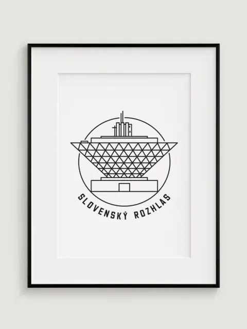 Slovak Radio - minimalistic illustration / Bratislava / Slovakia