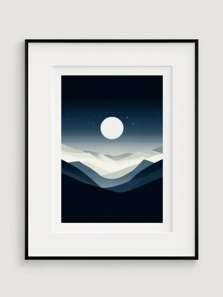 Geometric Night Landscape