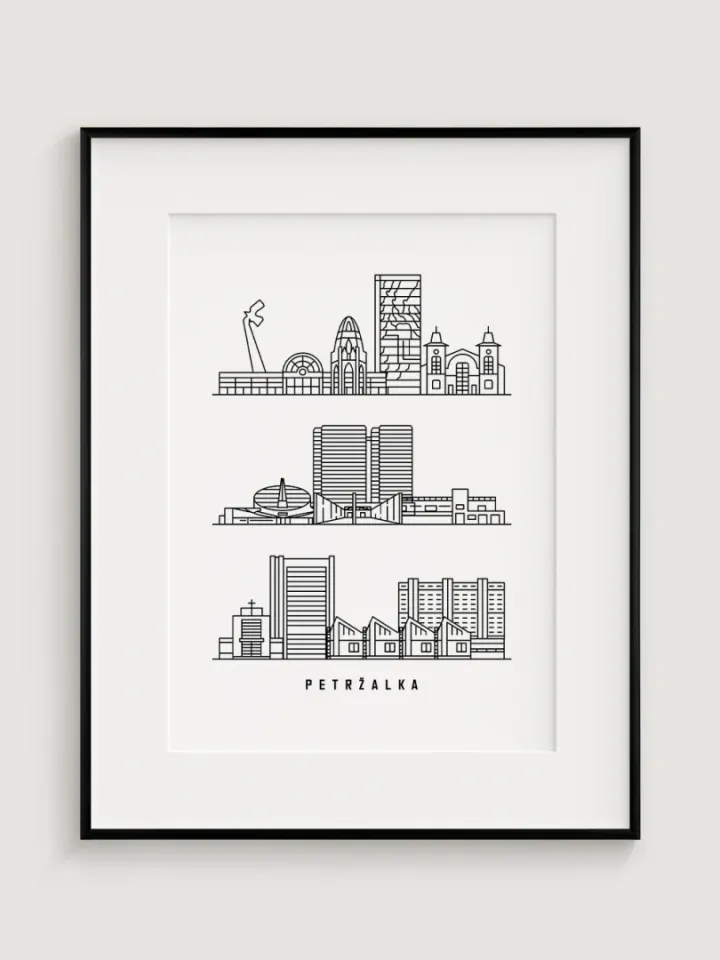 Petržalka - minimalistic illustration / Bratislava / Slovakia